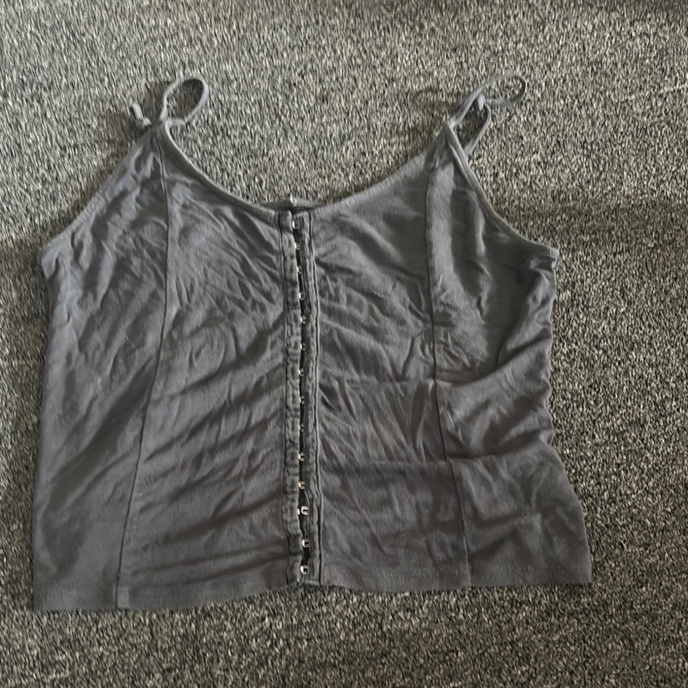 American Eagle Outfitters Gray Sleeveless Crop Camisole